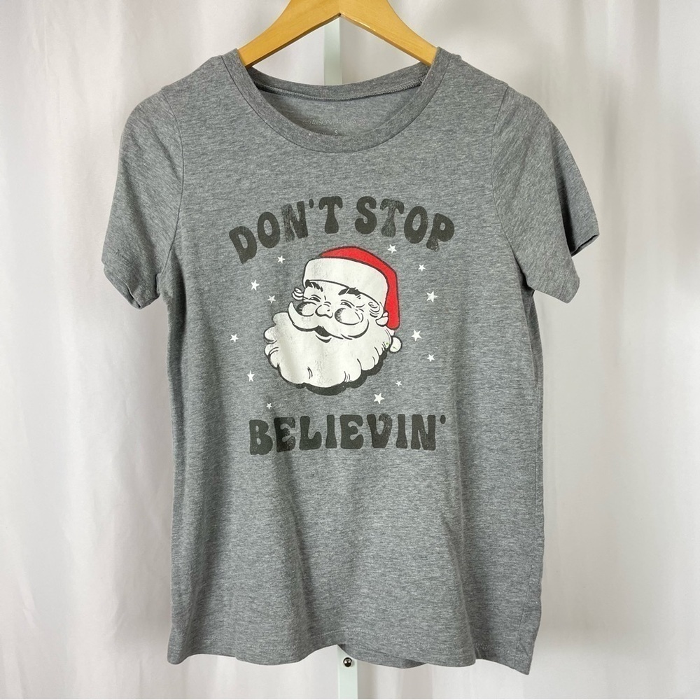 Grayson Threads Small Santa Clause Music Graphic Tee Shirt Crewneck Christmas
